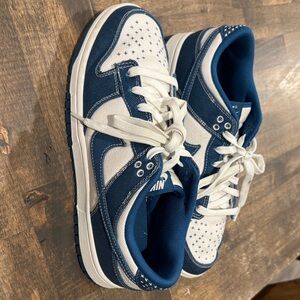 Nike Dunks Low Sashiko Blue and White Sneakers Men size 9